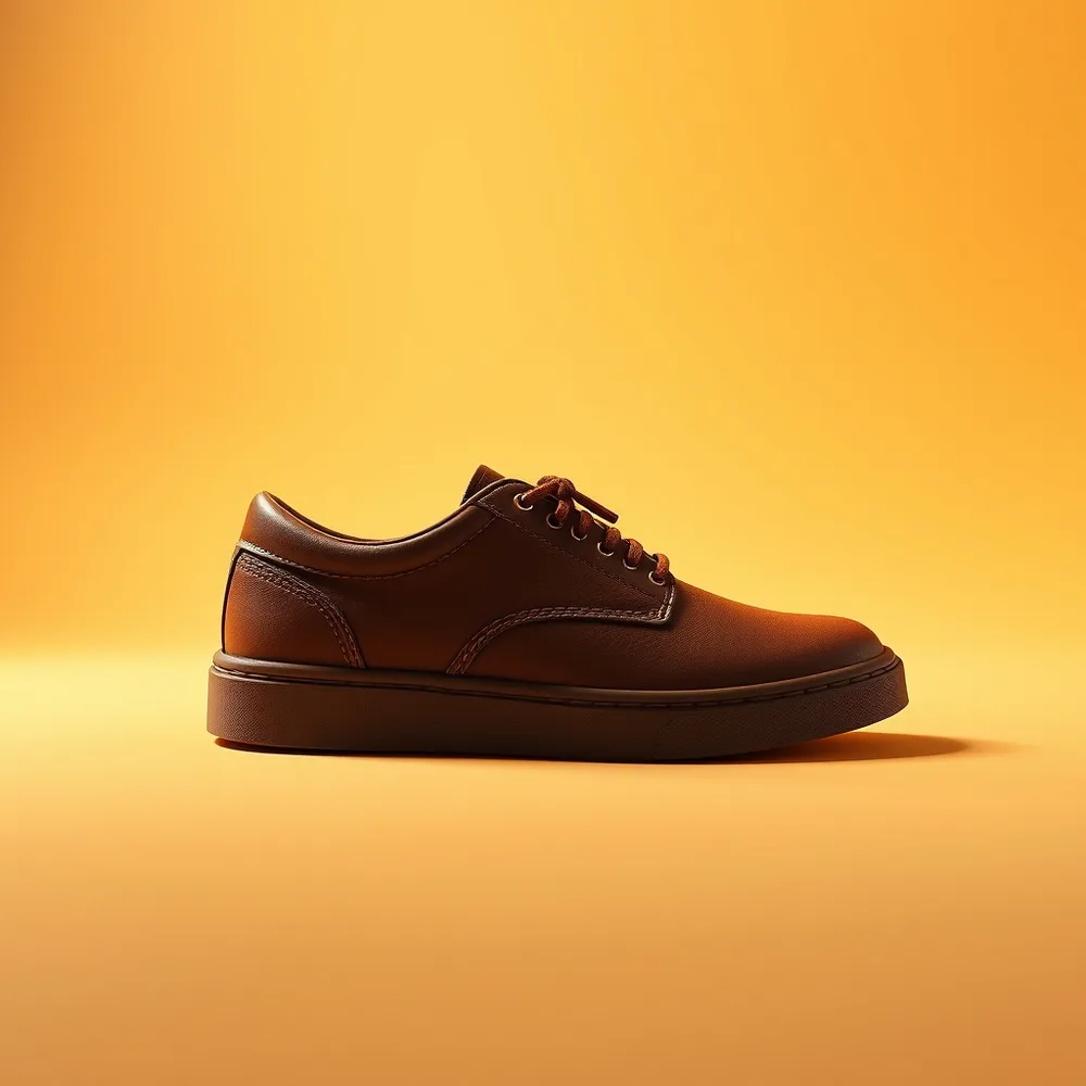 Botte Chergui, chaussure femme talon coloris marron, présentée sur fond crème chaud