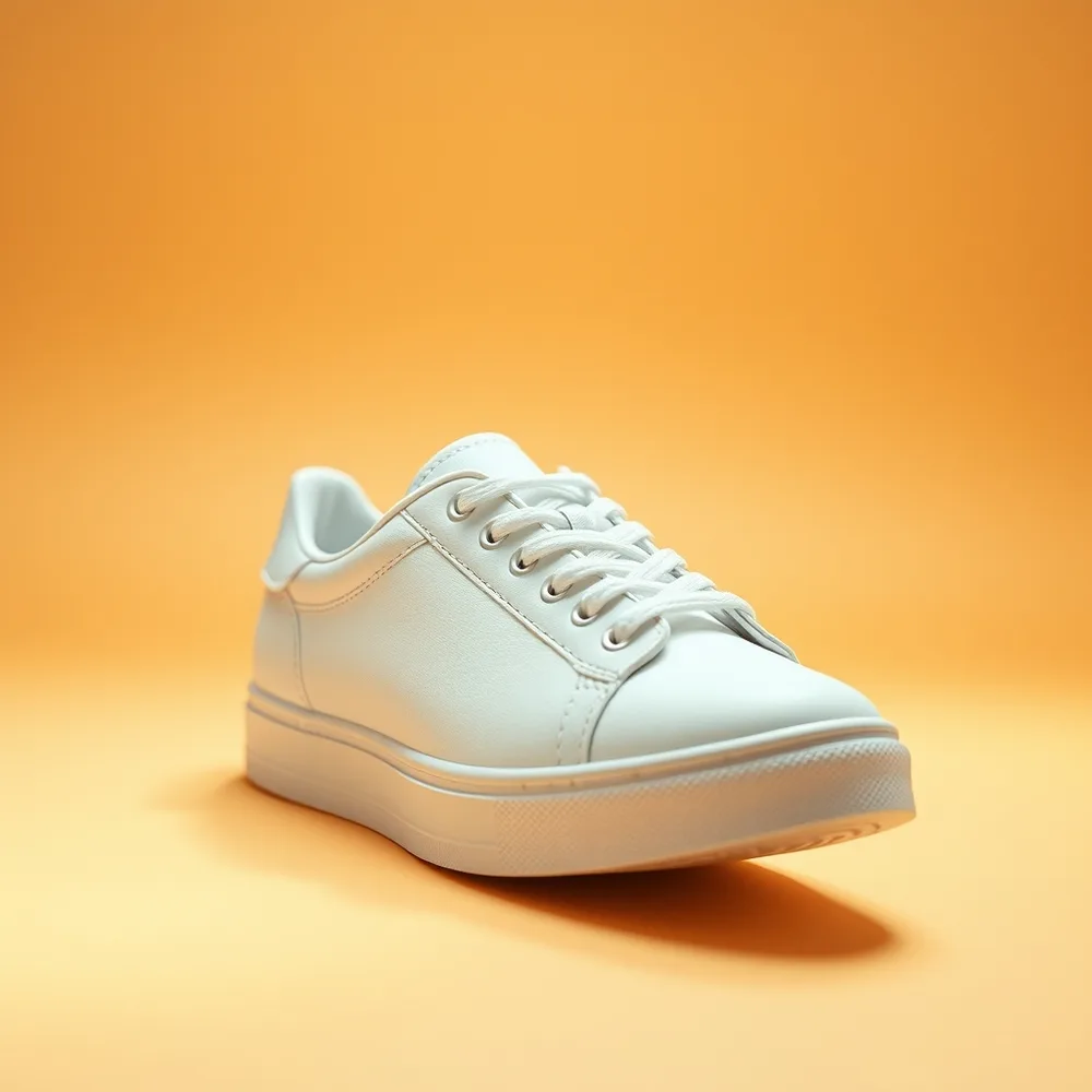 Citron Kids, chaussure fille coloris blanc, présentée sur fond crème chaud