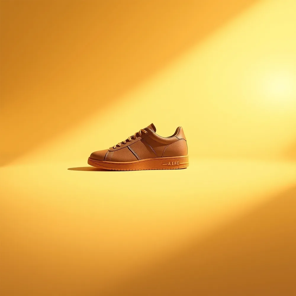 École Fille, chaussure fille coloris sable, présentée sur fond crème chaud