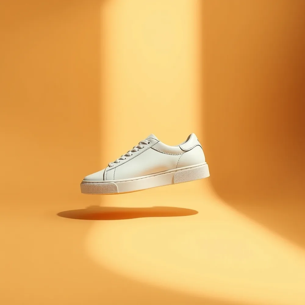 École Fille, chaussure fille coloris blanc, présentée sur fond crème chaud
