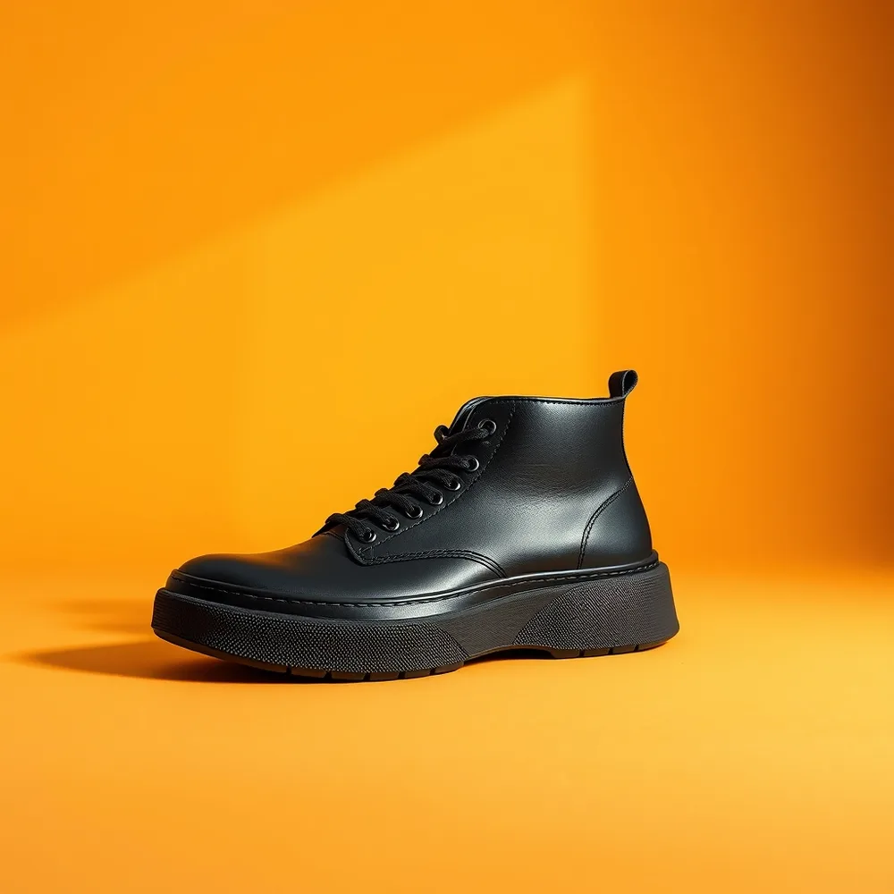 Hiver Kids, chaussures enfants coloris noir, présentée sur fond crème chaud