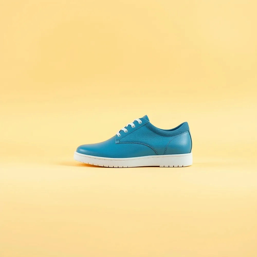 Ivoire Cérémonie, chaussures mariage femme coloris bleu, présentée sur fond crème chaud