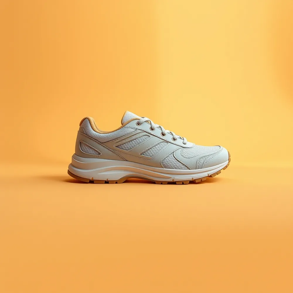 Rando Légère Femme, chaussure randonnée coloris blanc, présentée sur fond crème chaud