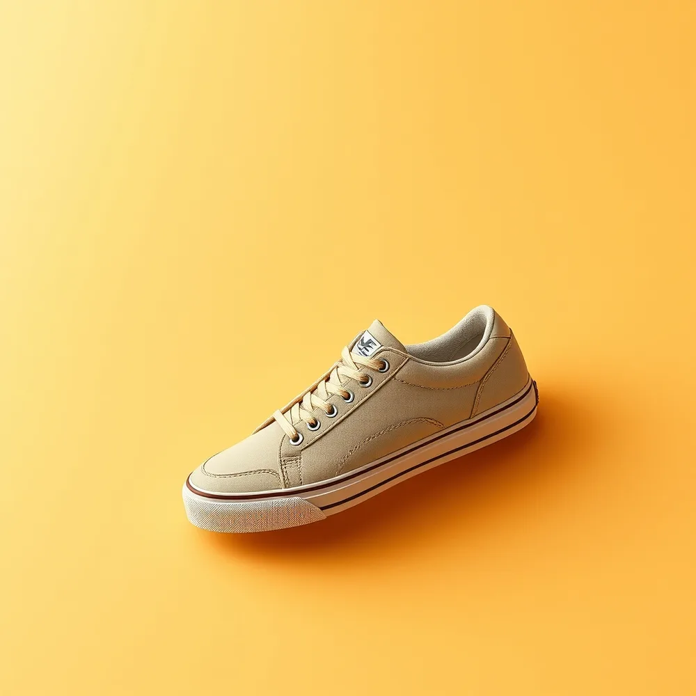 Skate Médina Femme, chaussure skate coloris sable, présentée sur fond crème chaud