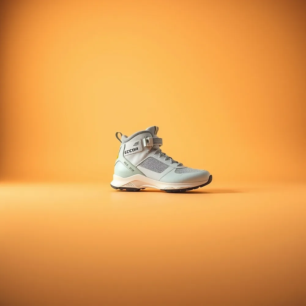 Alpin Homme, chaussure de ski coloris blanc, présentée sur fond crème chaud