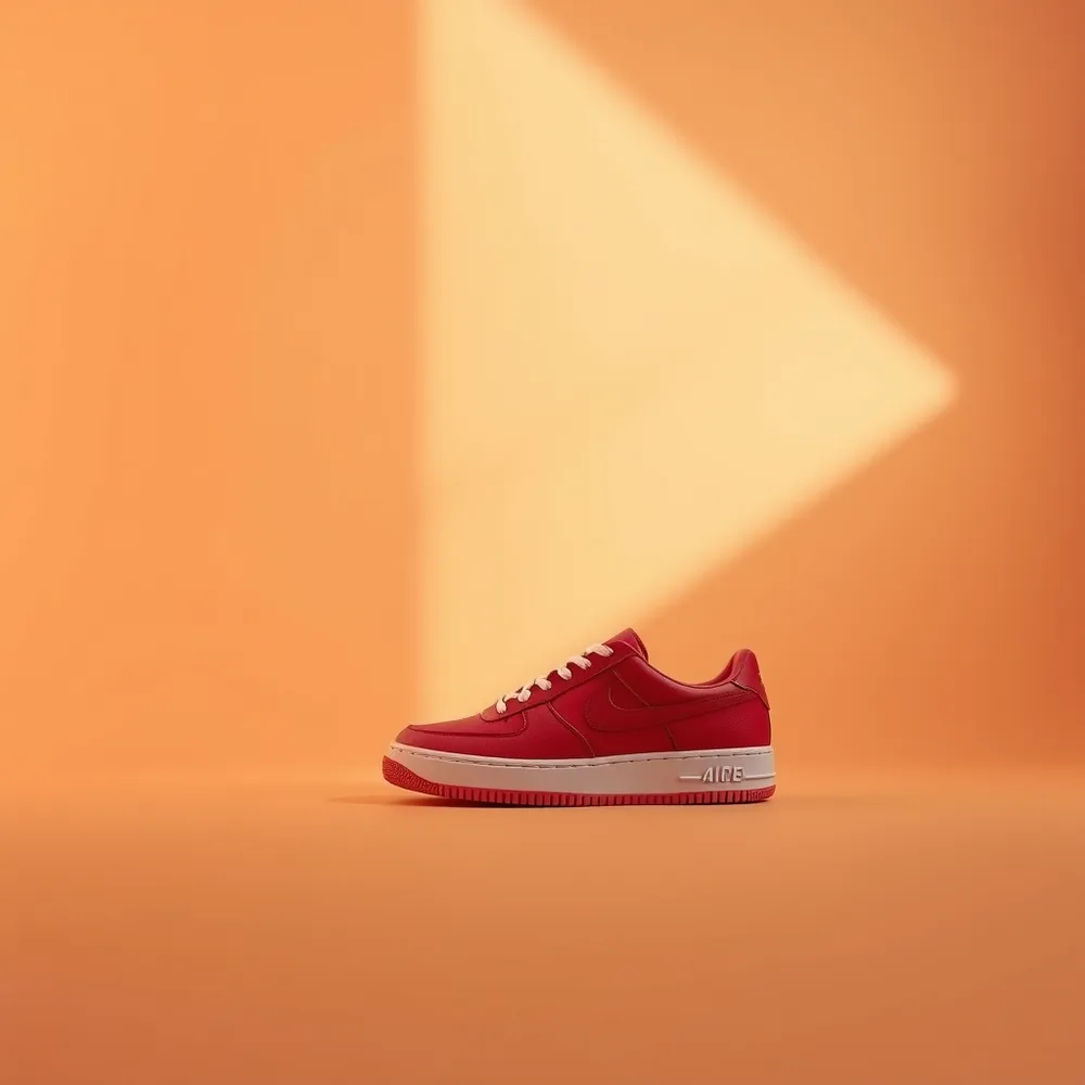 Street Gum, chaussure homme coloris rouge, présentée sur fond crème chaud
