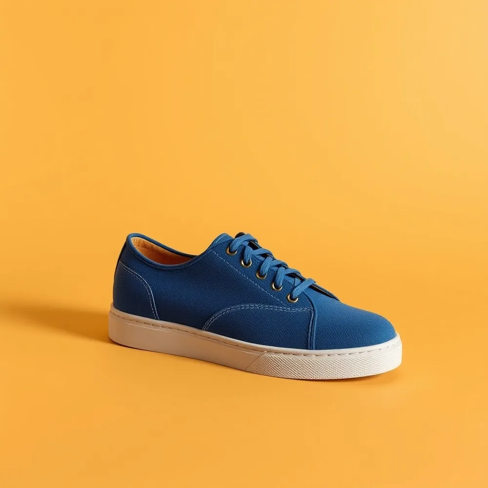 Talon Ambre, chaussure femme tendance coloris bleu, présentée sur fond crème chaud